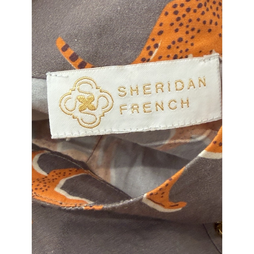 SHERIDAN FRENCH Evans II dress mushroom cheetah Artsy Cotton Shift Novelty M L - Picture 6 of 6